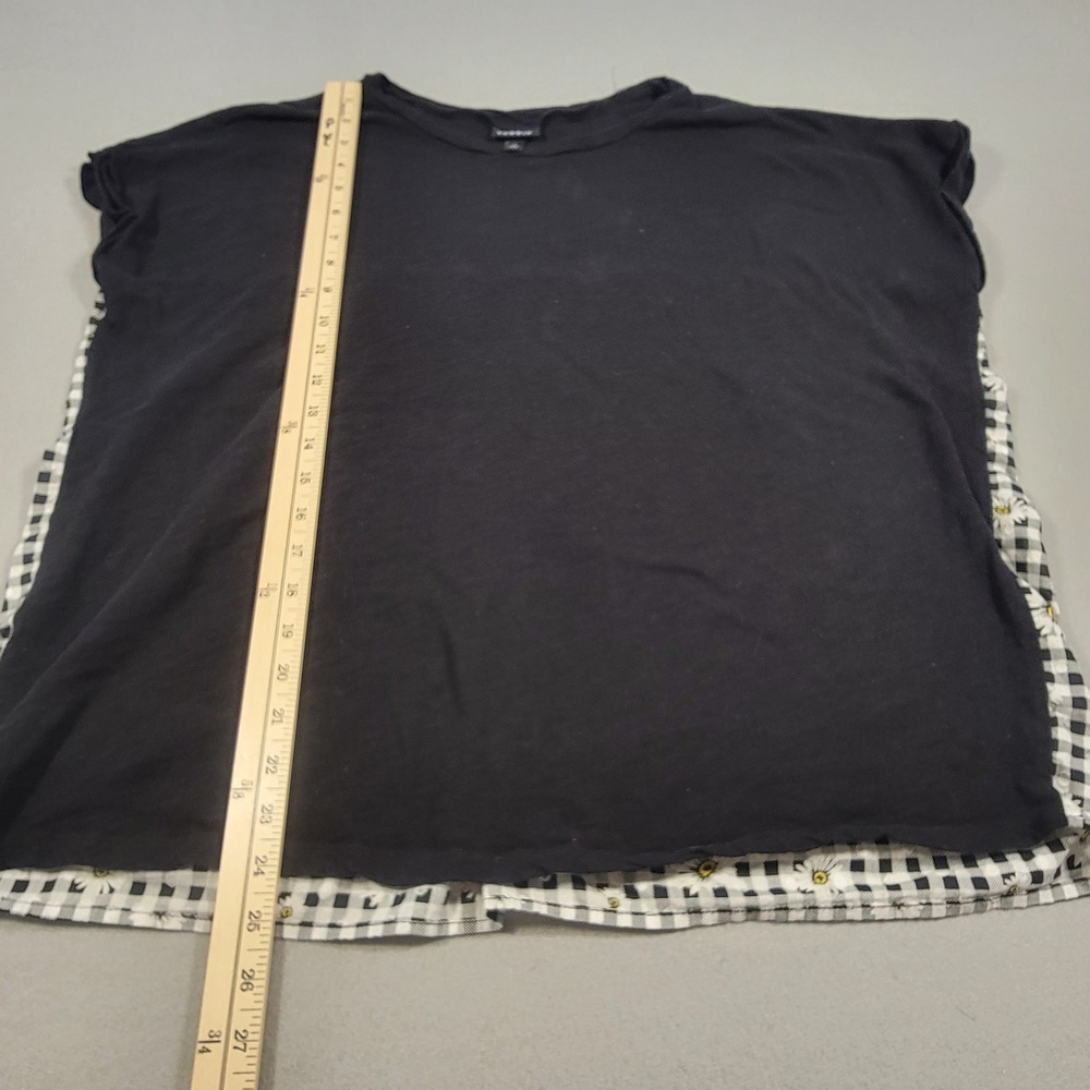 Torrid Sleeveless T-Shirt Gingham Daisy Print Size 1 Women's Loose Fit Boho Top - Picture 7 of 7